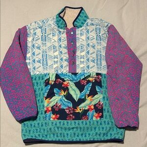 Chubbies "The Party in the Front" reversible pullover sherpa jacket men’s large